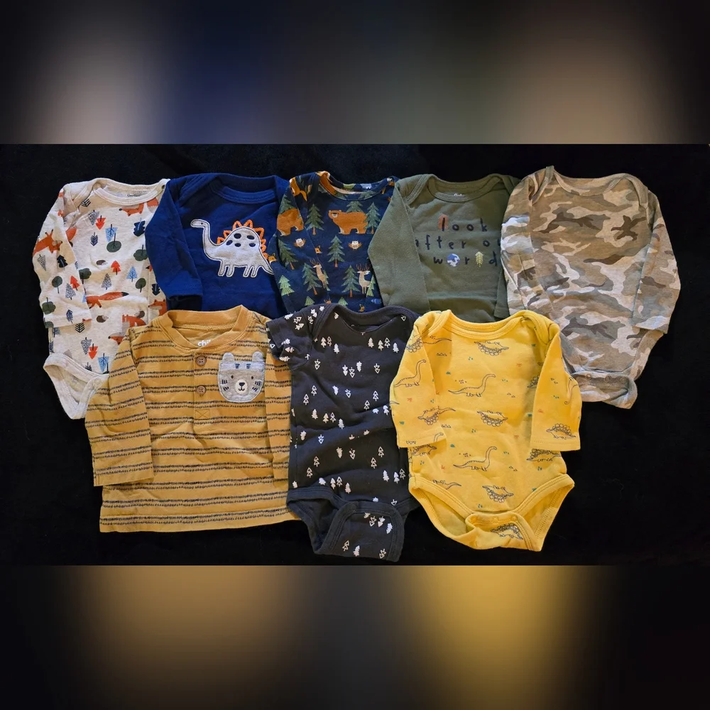 18 Pieces Infant Baby Boy Size 0-3 Months Various Brands Clothing Lot Bundle